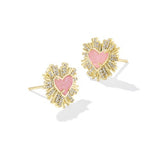 DOLLY PARTON ARI HEART STUD EARRINGS
