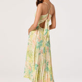 Blythe Dress - Green Peach Tropical