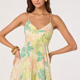 Blythe Dress - Green Peach Tropical