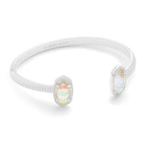 Elton Silver Cuff Bracelet in Dichroic Glass
