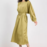 Mood Boost Dolman Sleeve Midi Dress with Belt