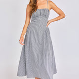 Boardwalk Midi Dress - Black White