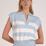Avery Striped Sleeveless Sweater