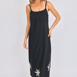 Neptune Embroidered Maxi Dress - Black Ivory