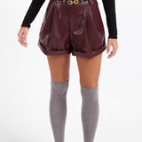 District Vegan Leather Shorts