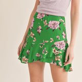 Greener Ruffle Mini Skirt