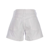 Jane Mid Rise Shorts w/ Pockets - Optic White