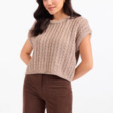 Effortless Cable Knit Sweater Tank