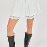 Misty Layered W Lace Mini Skirt