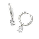 Cailin Single Stone Huggie Earrings