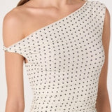 Ciarra Dress - Ivory Polka Dot