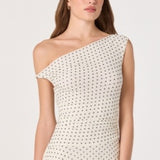 Ciarra Dress - Ivory Polka Dot