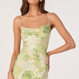 Gaia Dress - Light Green Floral