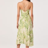 Gaia Dress - Light Green Floral
