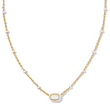 Mini Elisa Enamel Frame Short Pendant Necklace