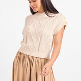 Typewriter Button Detail Sweater