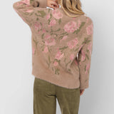 Camila Eyelash Yarn Jacquard Pullover Sweater