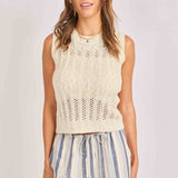 Montana Cozy Weave Open-Knit Sweater Vest