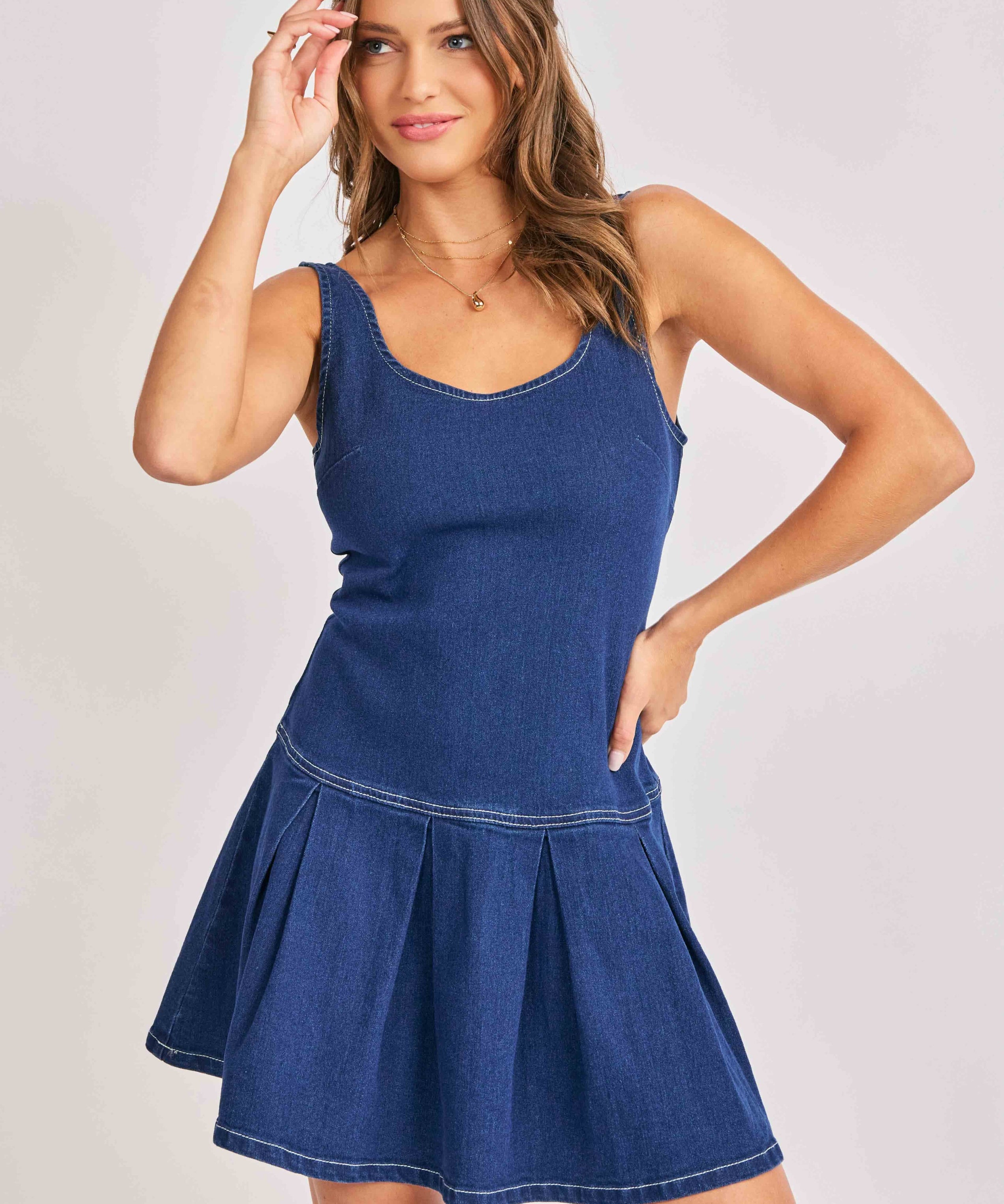 Cowgirl Charm Denim Mini Dress Medium Cowgirl Charm Denim Mini Dress Medium
