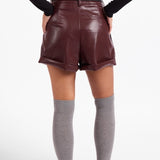 District Vegan Leather Shorts