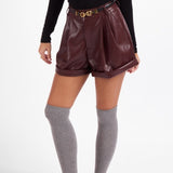 District Vegan Leather Shorts
