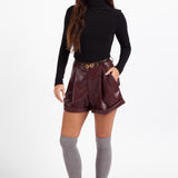 District Vegan Leather Shorts