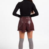 District Vegan Leather Shorts