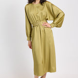 Mood Boost Dolman Sleeve Midi Dress with Belt