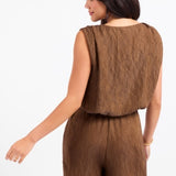 Sepia Sky Bubble Top