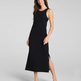 Spanx Airessentials French Rib Maxi Tank Dress - Very Black