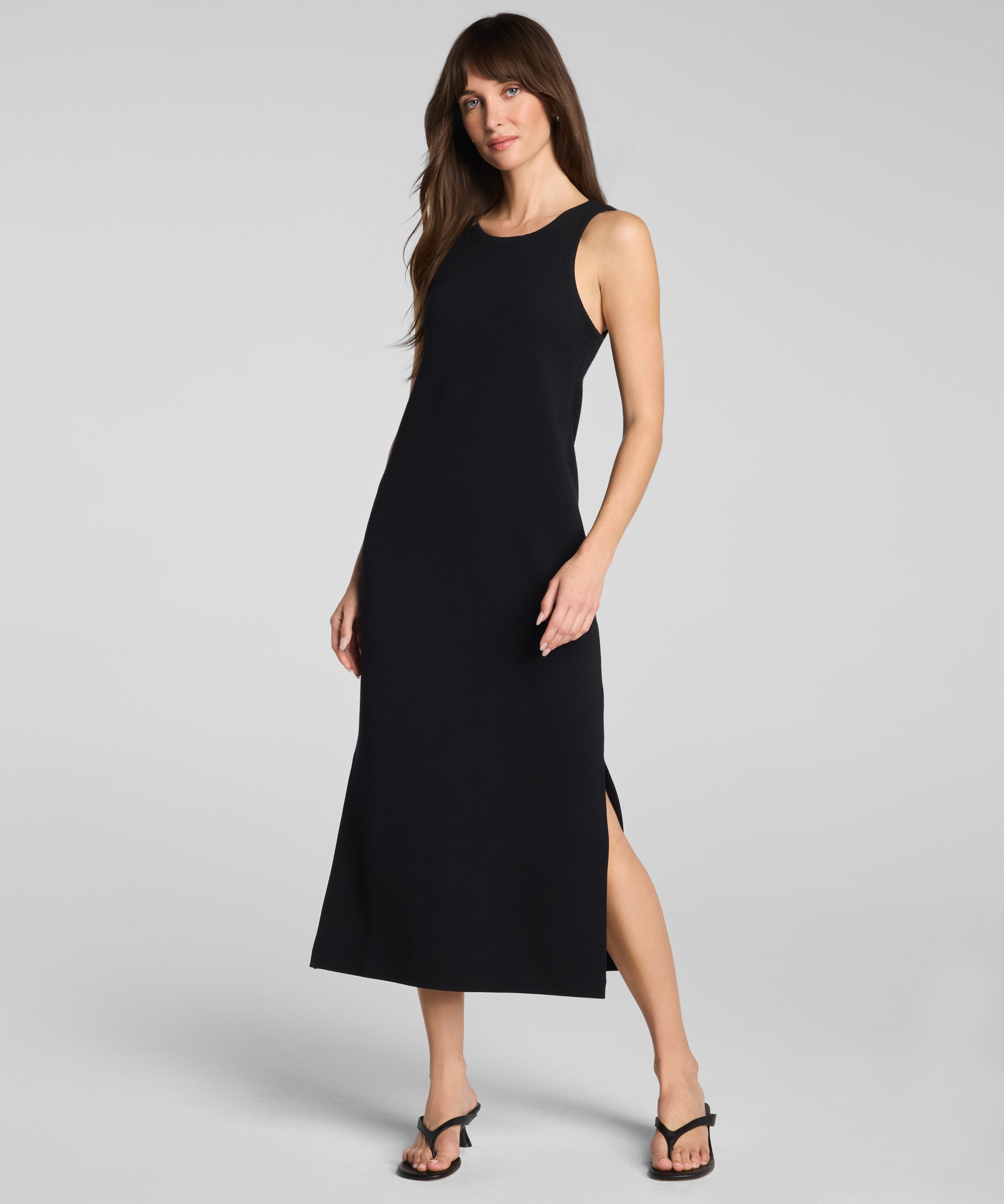 Spanx Women's AirEssentials French Rib Maxi Tank Dress - Black - size M