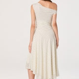 Ciarra Dress - Ivory Polka Dot