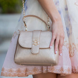 Tucker Handbag Woven Gold