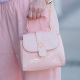 Tucker Handbag Blush Patent EC