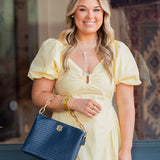 Ariana Crossbody Woven Navy