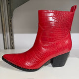 Winona Red Croc Boot