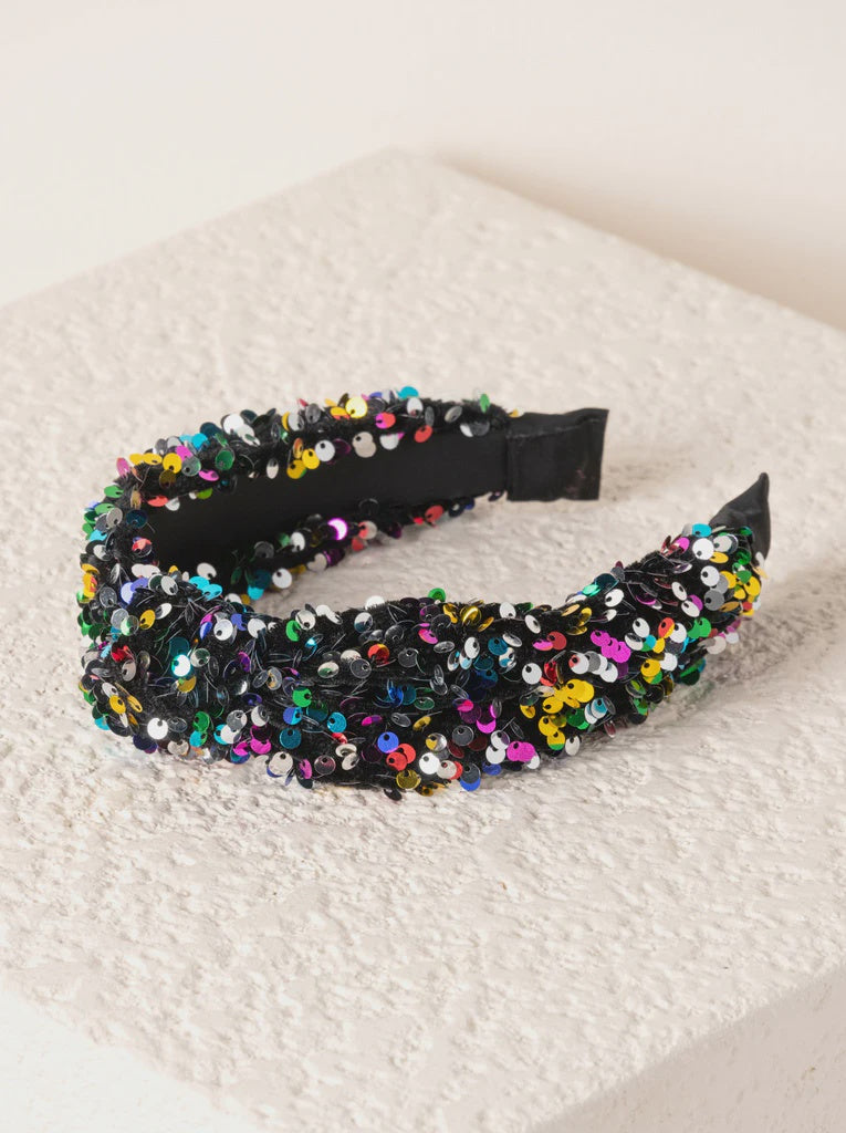 Knotted Sequin Headband - Multiple Colors
