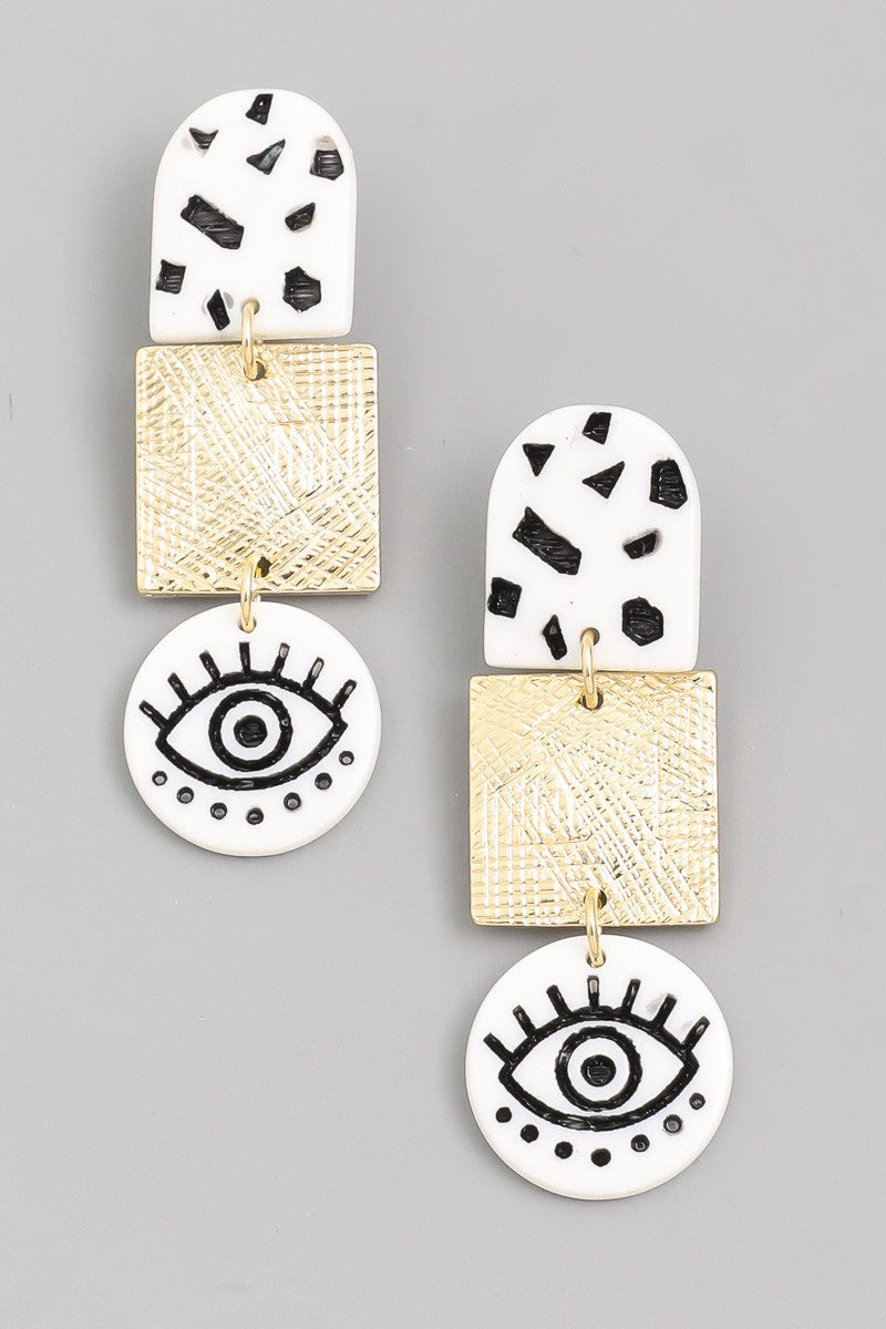 Small Eye Drop Earrings