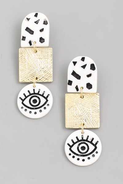 Small Eye Drop Earrings