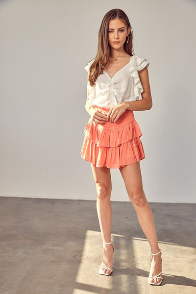 It's My Day Skirt - Coral Haze