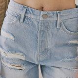 90's Boyfriend Distressed Shorts
