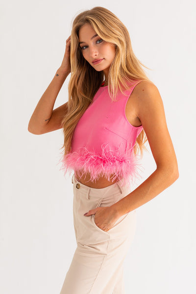 Ruffle Your Feathers Top - Pink