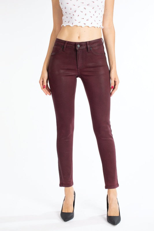Hard To Handle Coated Skinny Jeans
