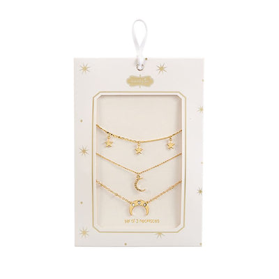 Stardust Layering Necklace - Crescent