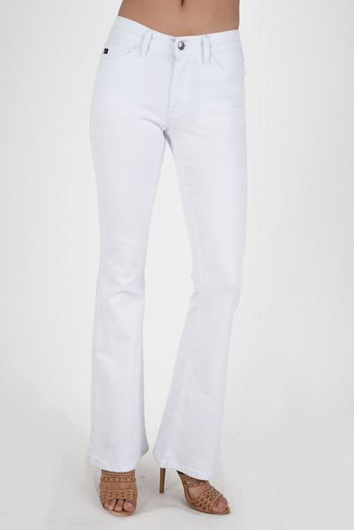 All Caught Up White Flare Jeans