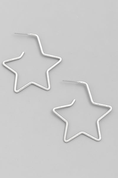 Star of The Show Hoop Earring - Multiple Colors