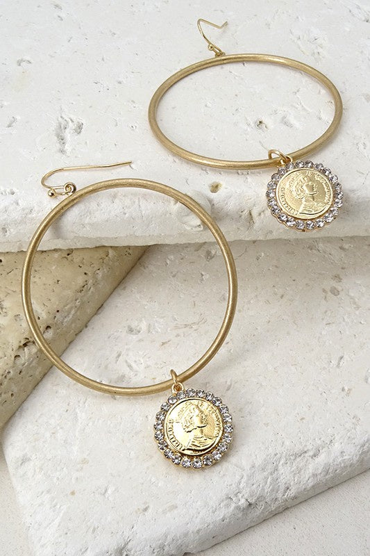 Coin Drop Earring