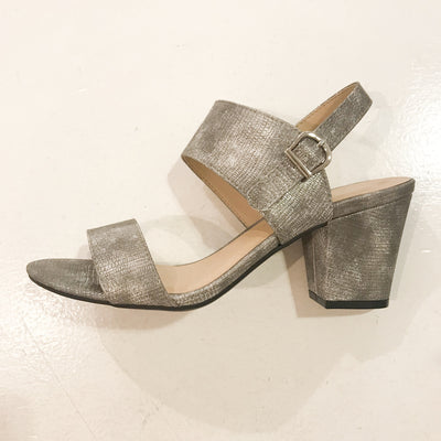 Spot On Lizard Block Heel