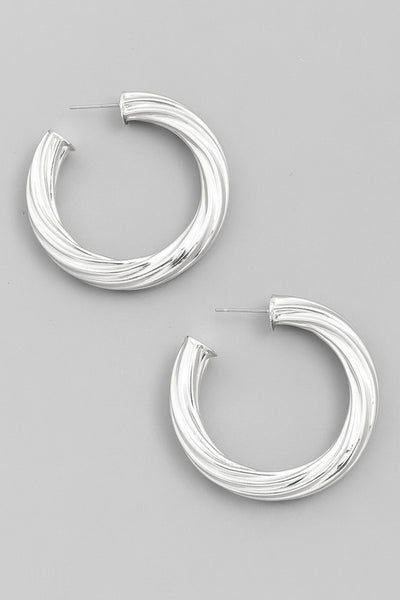 Twist C Hoop Earrings