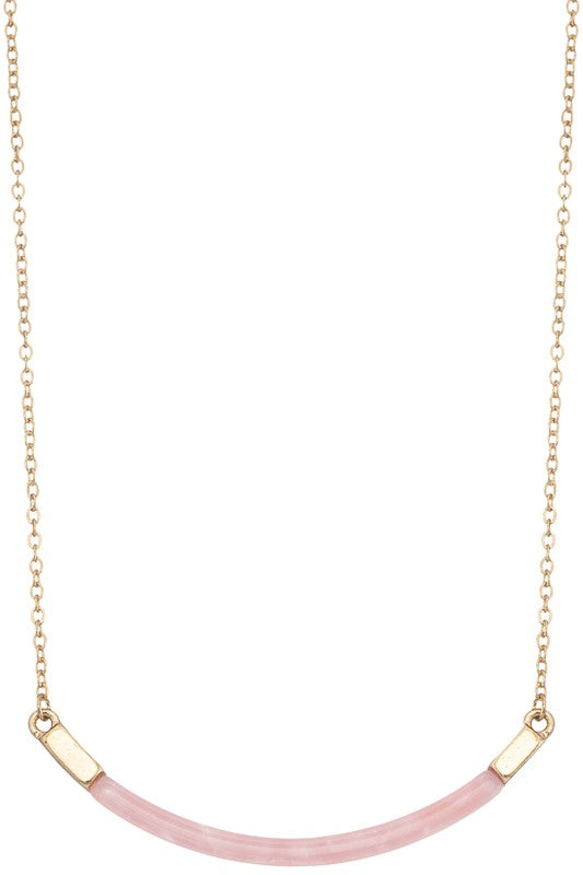 Marbed Acrylic Bar Necklace